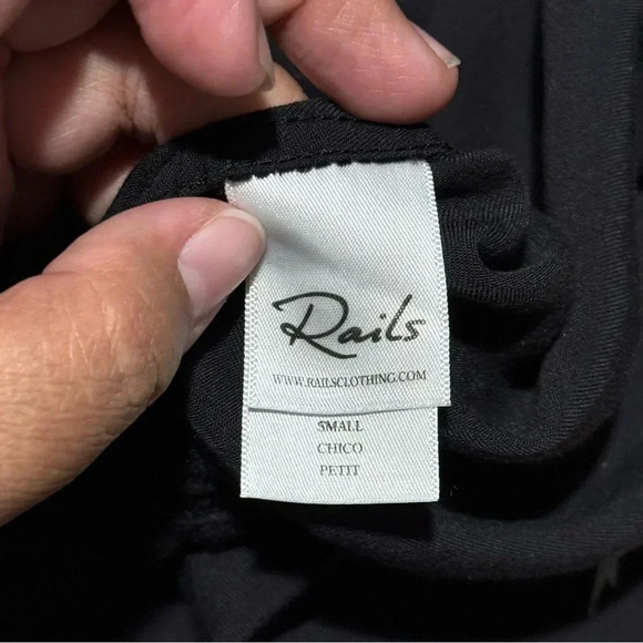 Rails Rocsi Black Multi Lightning Button Up Long Sleeve Blouse Casual Printed Sm - Picture 6 of 8